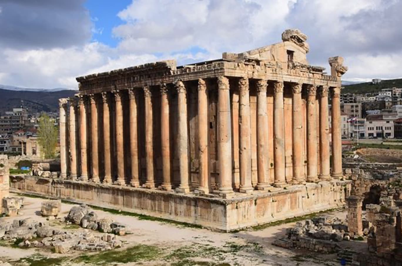 The extraordinary Temple of Bacchus at Baalbeck.